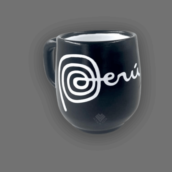 taza de Perú color negro