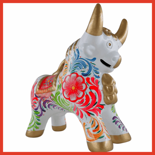 Torito de Pucará "color blanco" (Tamaño 4)