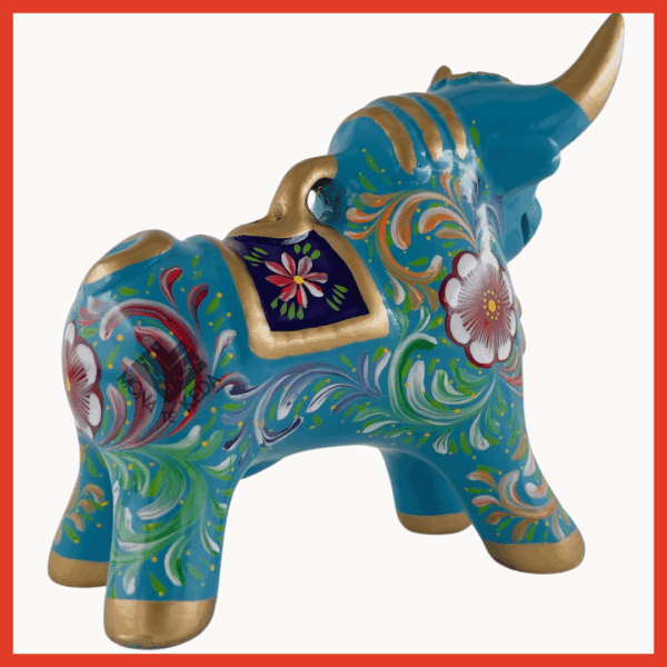 Torito de Pucará "color celeste" (Tamaño 4)