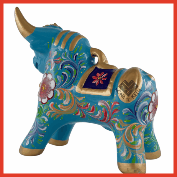 Torito de Pucará "color celeste" (Tamaño 4)