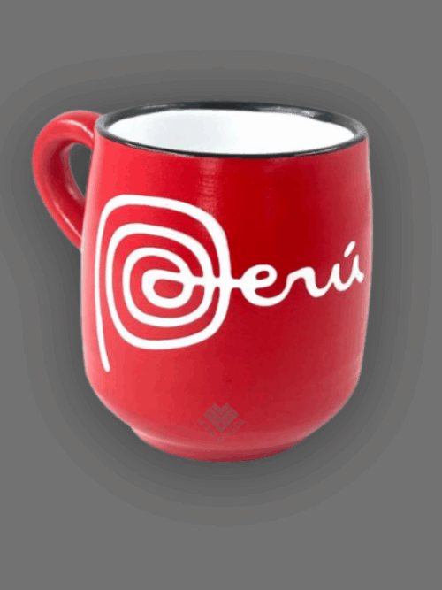 taza de Perú color rojo