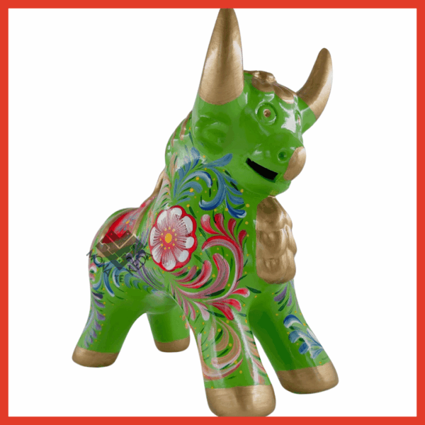 143-1.png Torito de Pucará "color verde" (Tamaño 4)