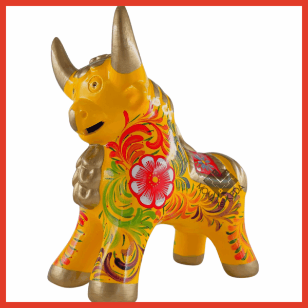 Torito de Pucará "color amarillo" (Tamaño 4)