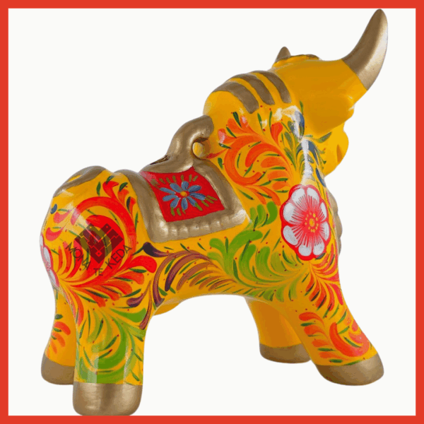 Torito de Pucará "color amarillo" (Tamaño 4)