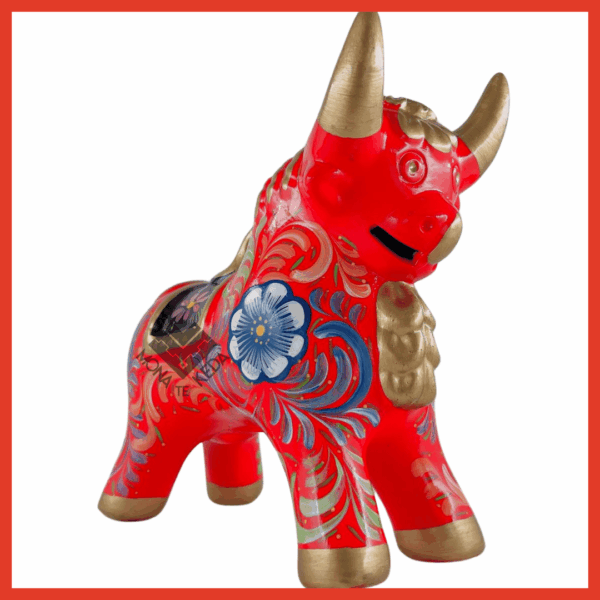 Torito de Pucará "color rojo" (Tamaño 4)