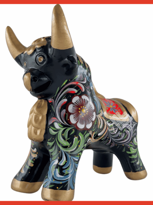 Torito de Pucará color negro (Tamaño 4)