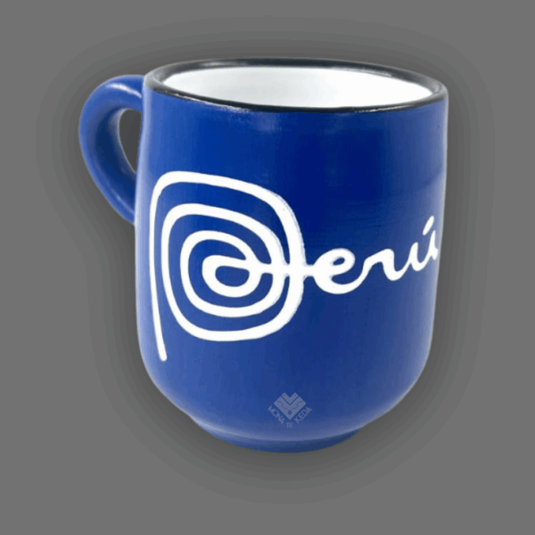taza de Perú color azul