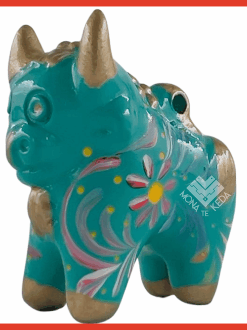 TORITO DE PUCARA CELESTE Torito de Pucará "color verde jade" (Tamaño 1)