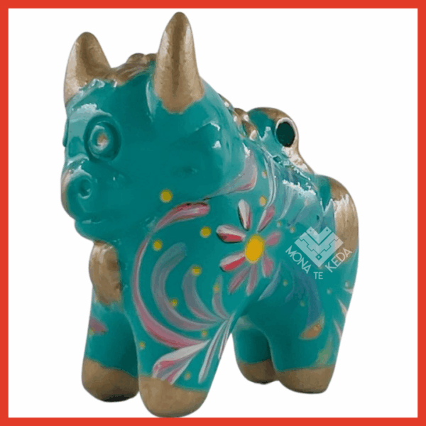 Torito de Pucará "color verde jade" (Tamaño 1)