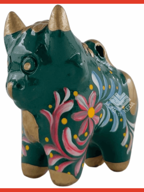 Torito de Pucará "color verde oscuro" (Tamaño 1)