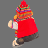 Cuy Peluche Andino – con Chullo y Poncho Tradicional (edición roja)
