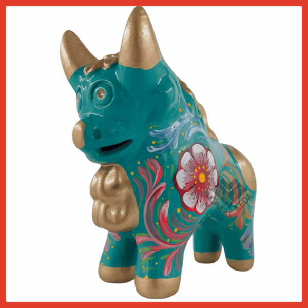 2-1.png Torito de Pucará "Turquesa Andino" (Tamaño 3)