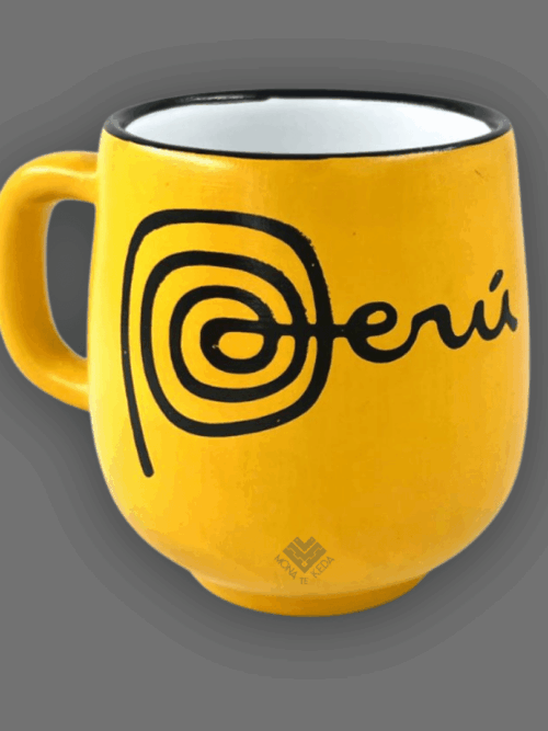 taza de Perú color amarillo