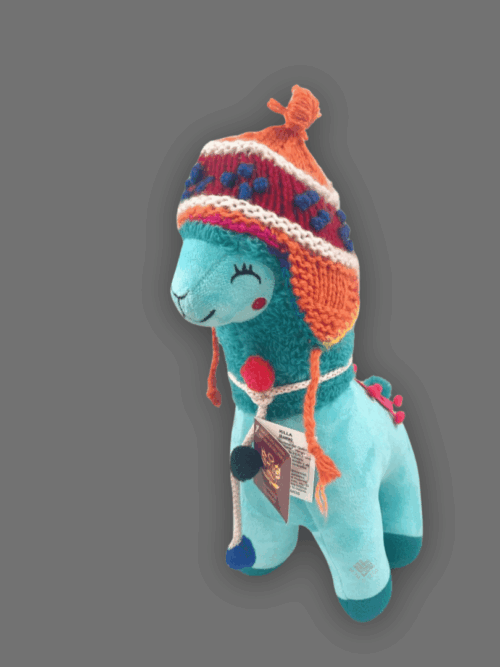 Peluche de llamita turquesa