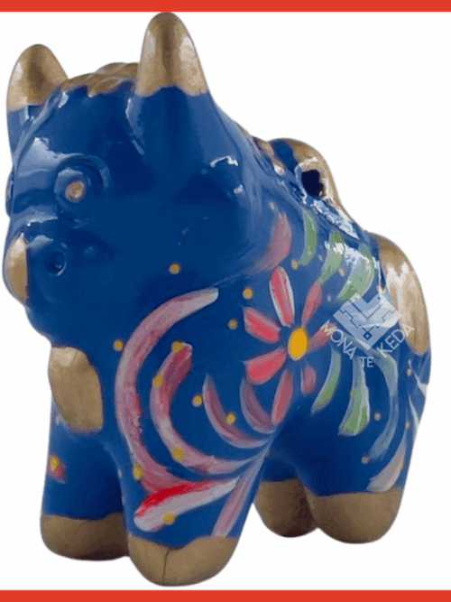 Torito de Pucará color azul (Tamaño 1)
