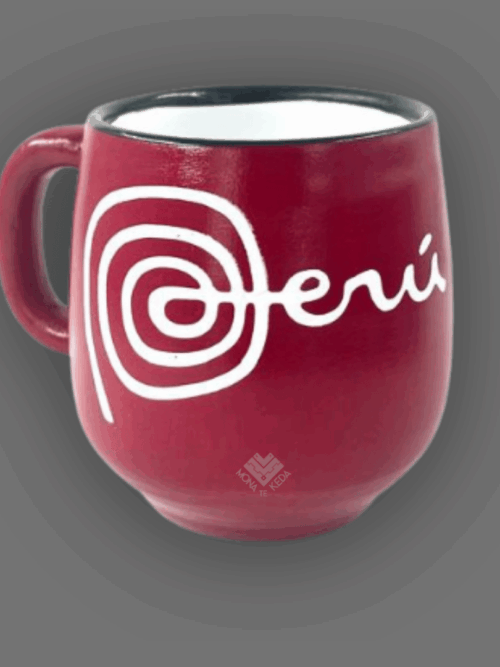 taza de Perú color vino