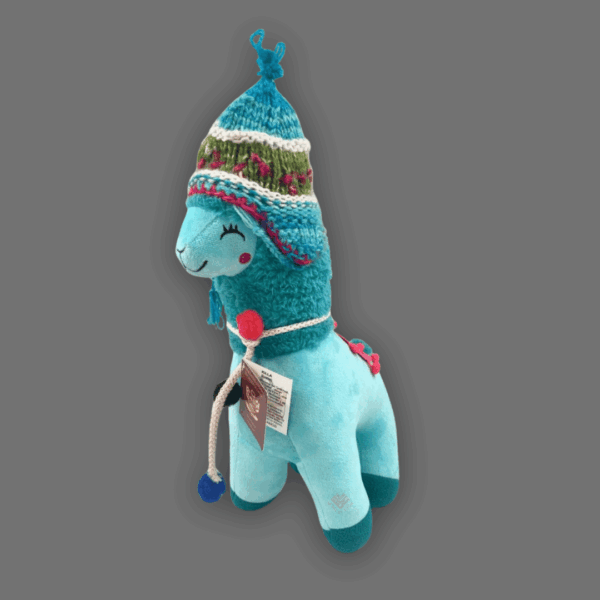 Peluche de llamita turquesa