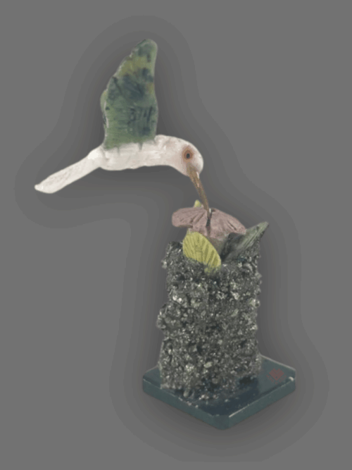 colibrí de piedra semipreciosa