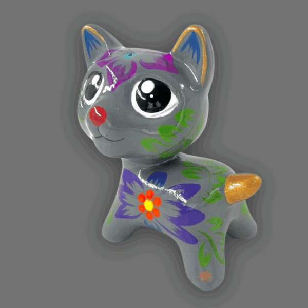 gatito de cerámica plomo