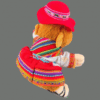 Cuy Peluche Andino – Mujer con Sombrero y Pollera Tradicional (edición roja)