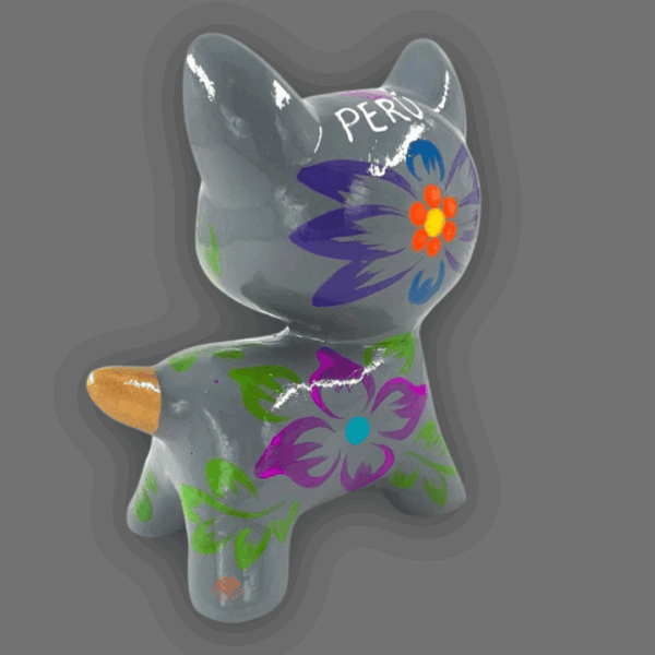 gatito de cerámica plomo