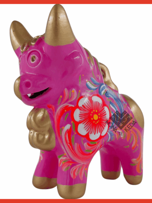 Torito de Pucará "Rosa de los Andes" (Tamaño 3 )