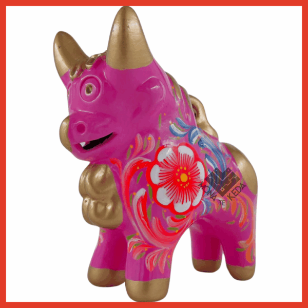 torito pucara rosado Torito de Pucará "Rosa de los Andes" (Tamaño 3 )