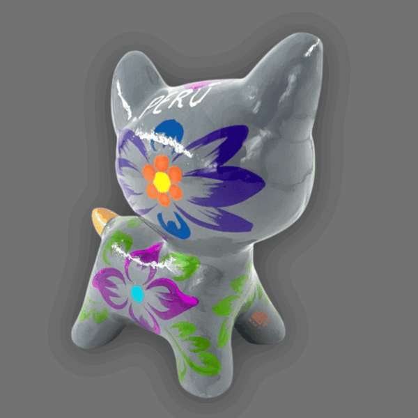 gatito de cerámica plomo