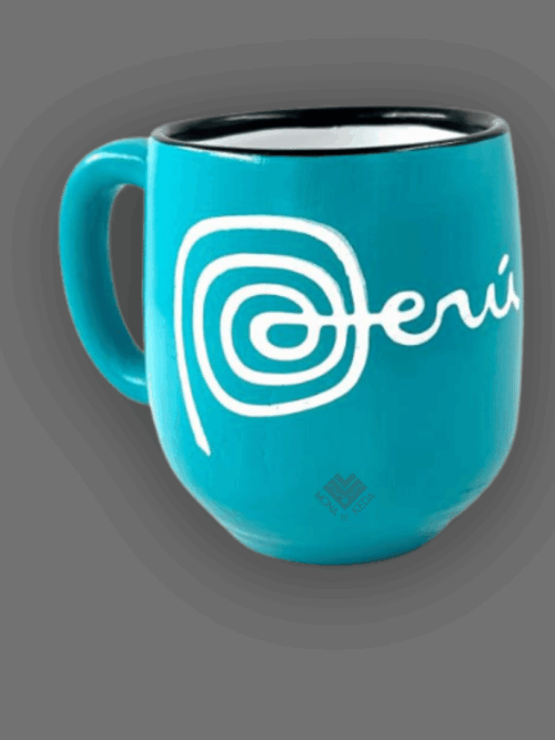 taza de Perú color celeste