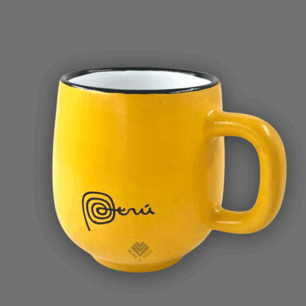 taza de Perú color amarillo