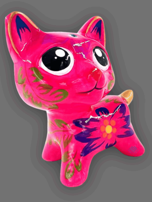 32-5.png gatito de cerámica fucsia