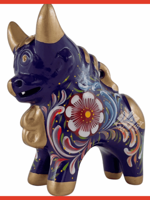 Torito de Pucará "Noche Andina" (Tamaño 3)