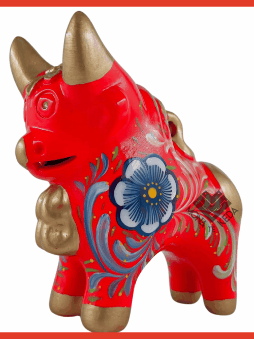 Torito de Pucará "Fuego Andino" (Tamaño 3 )