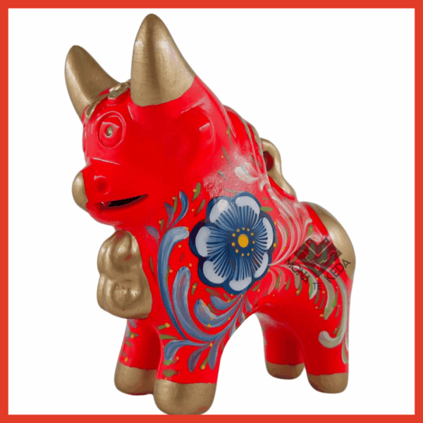 torito pucara rojo Torito de Pucará "Fuego Andino" (Tamaño 3 )