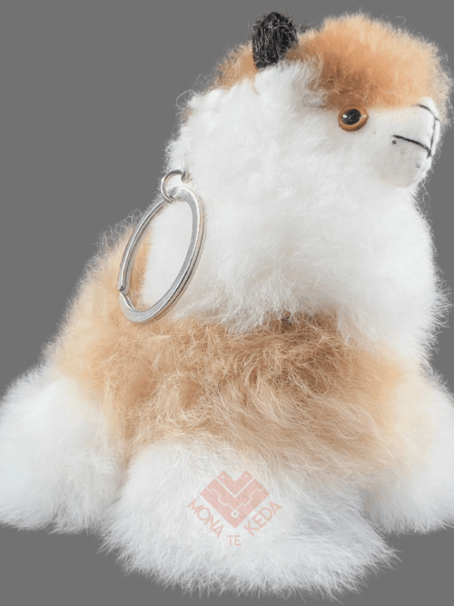 Llavero de mini alpaca