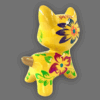 gatito de cerámica amarillo