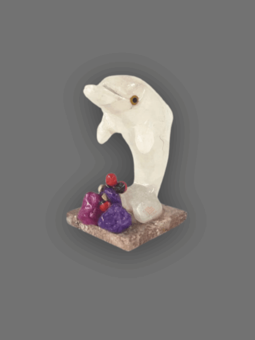 Delfín de piedra semipreciosa
