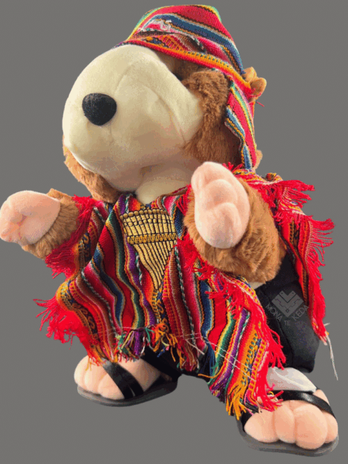 Cuy Peluche Andino – con Poncho Tradicional y Chullo de Colores