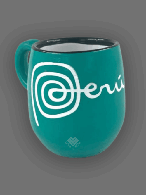 taza de Perú color turquesa