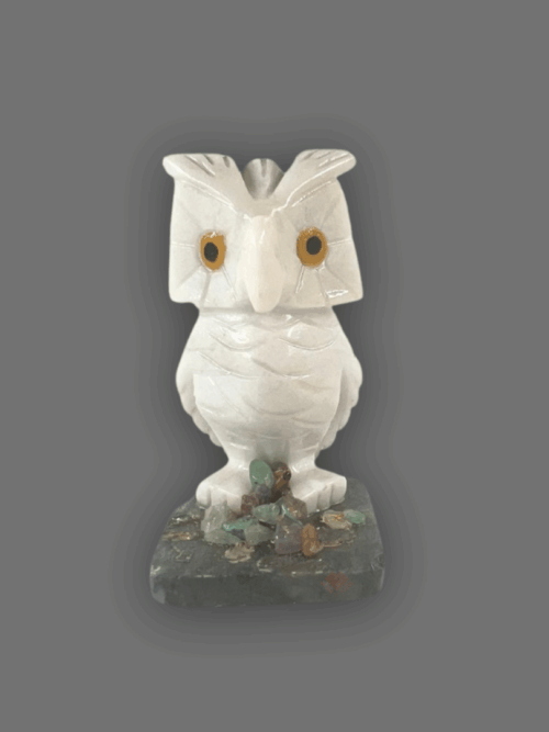Búho de piedra semipreciosa