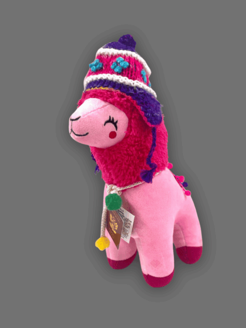 Peluche de llamita rosado