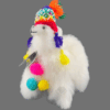 Llama Andina de Alpaca con chullo Tejido y Pompones Multicolores (Tamaño 2)