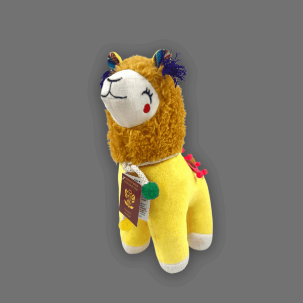 Peluche de llamita amarillo