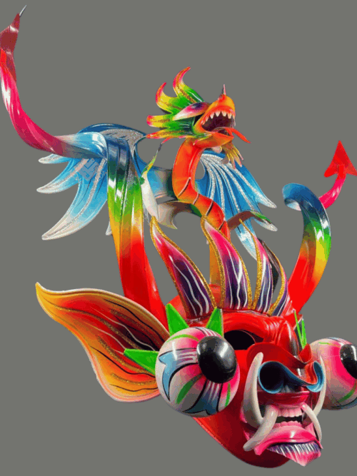 Máscara de Diablo Danzante Tradición, color y arte en una sola pieza