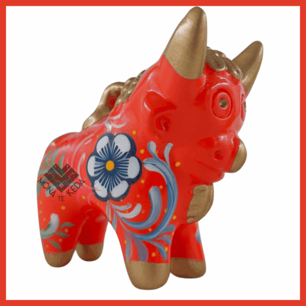 Torito de Pucará "Fuego Andino" (Tamaño 2)