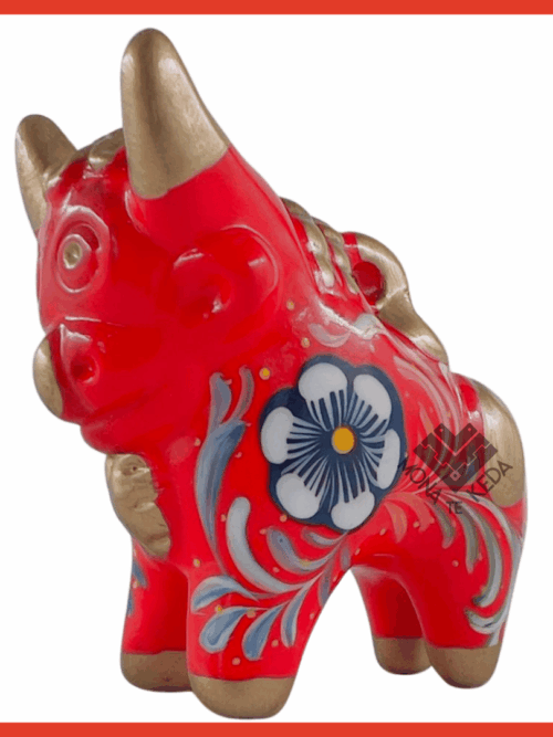 TORITO PUCARA ROJO Torito de Pucará "Fuego Sagrado" (Tamaño 2)