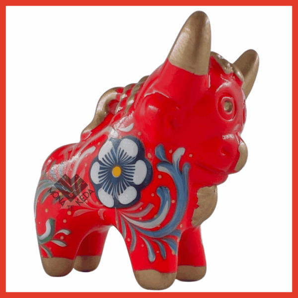 Torito de Pucará "Fuego Sagrado" (Tamaño 2)