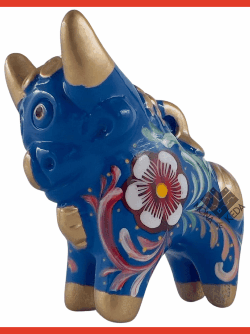 TORITO PUCARA AZUL Torito de Pucará "Cielo Andino" (Tamaño 2)