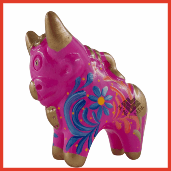 TORITO DE PUCARA ROSADO Torito de Pucará "Rosa Andina" (Tamaño 2)