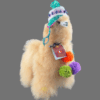 Llama Andina con chullo Tejido y Pompones (Tamaño 3)